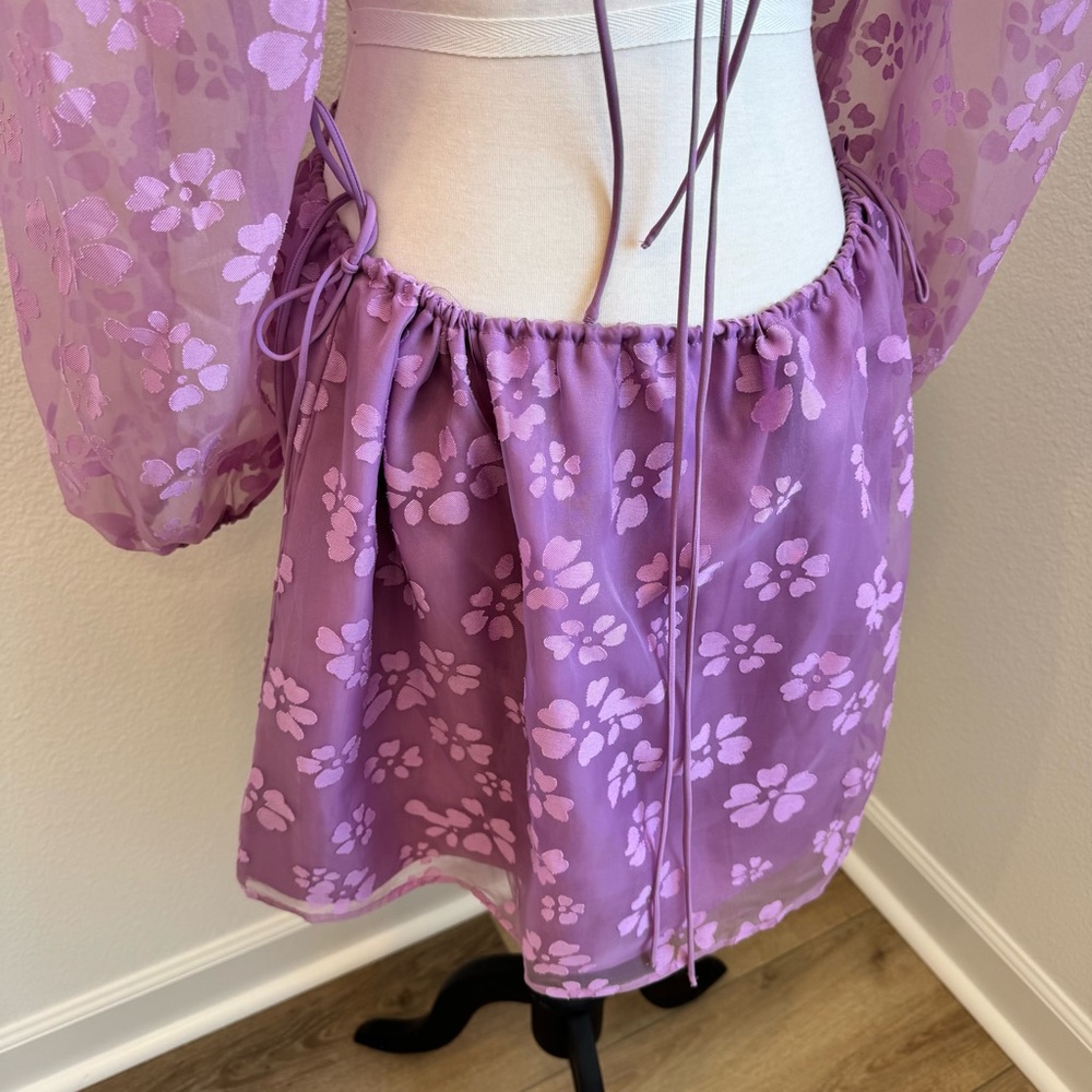 NWT Urban Outfitters Purple Floral Dress Size Medium - Picture 10 of 15